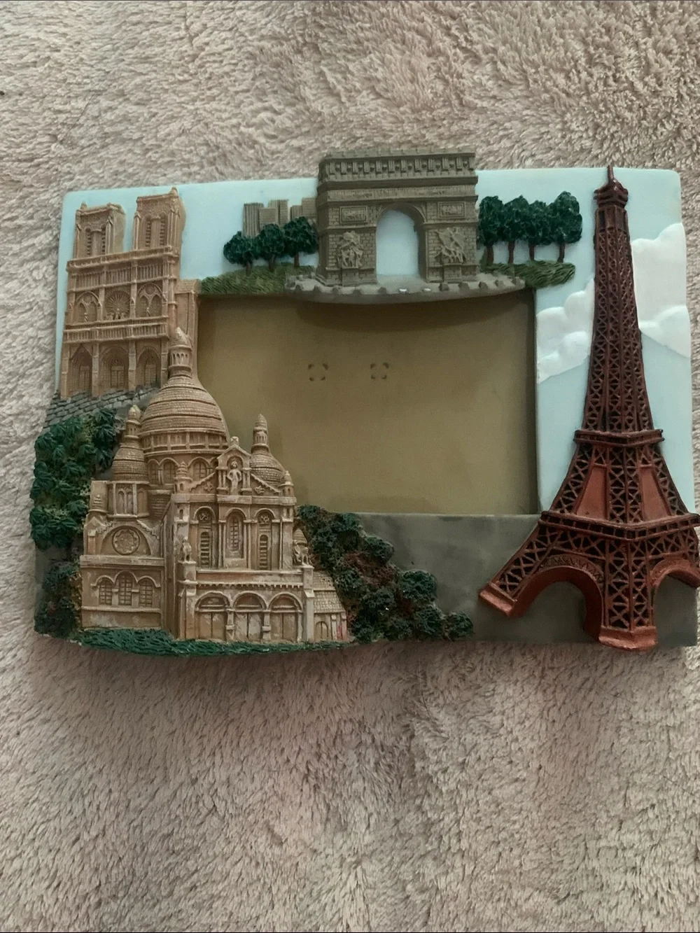 Paris Landmarks Decorative 3D Photo Frame -